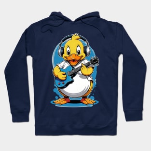 Cute duck singing with guitar Hoodie